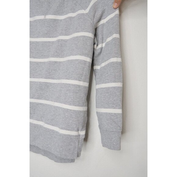 Goodthreads Sweater Heather Gray Open Stripe Long Sleeve Crew Neck Women's XS - Picture 5 of 10